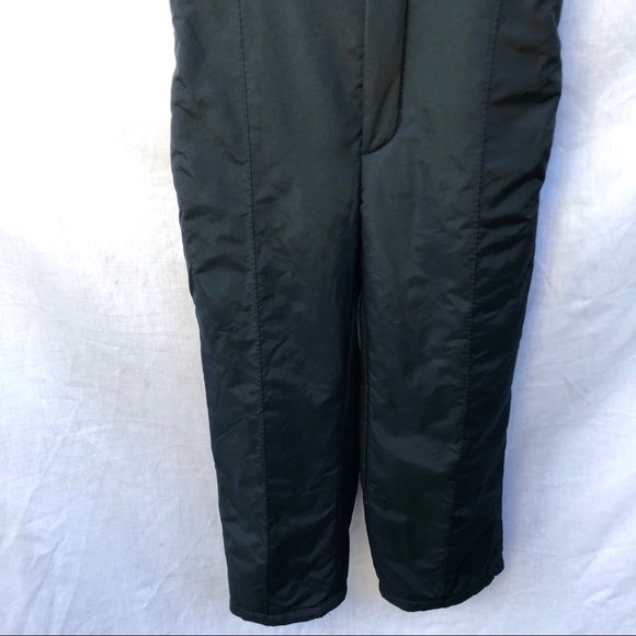 Vintage Black Ski Overalls Bib Youth Small - Picture 3 of 6